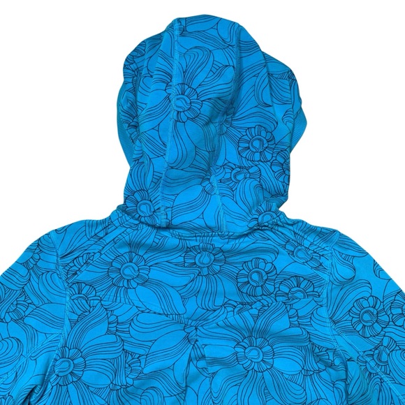 Lululemon Bliss Break Full Zip Hoodie Blue Floral - Picture 12 of 14